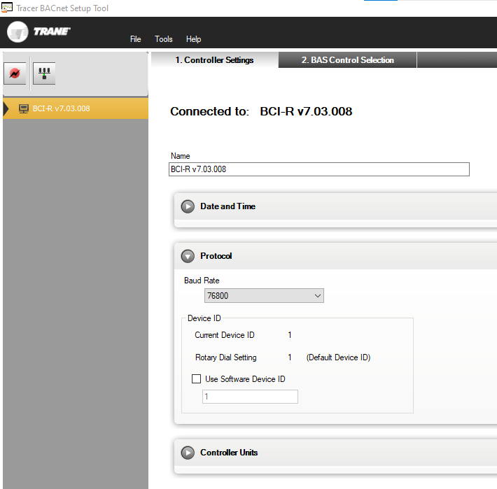 Troubleshooting: Tracer BACnet Setup Tool Software Application – Trane