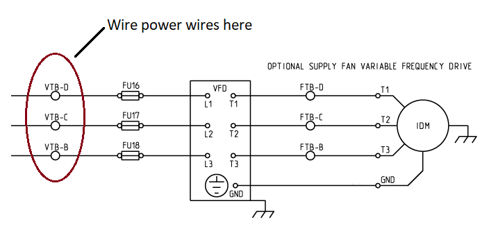 How do I wire my Voyager 2 Power Exhaust Line Voltage if the unit has a